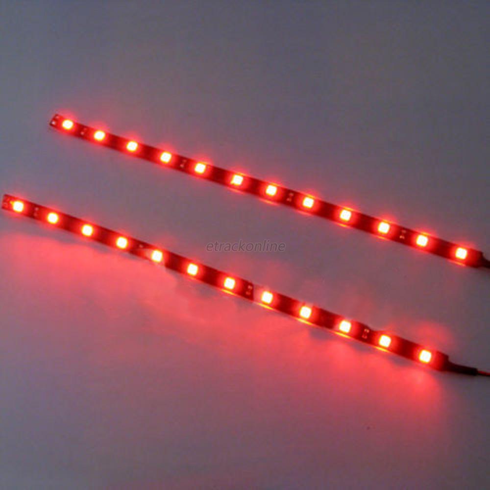 New Super Bright 2X 12 LEDs 30cm 5050 SMD LED Strip Light Flexible 12V